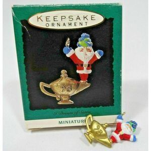 SANTA GENIE 1993 Hallmark Keepsake Miniature Ornament in Box Collectible Gift